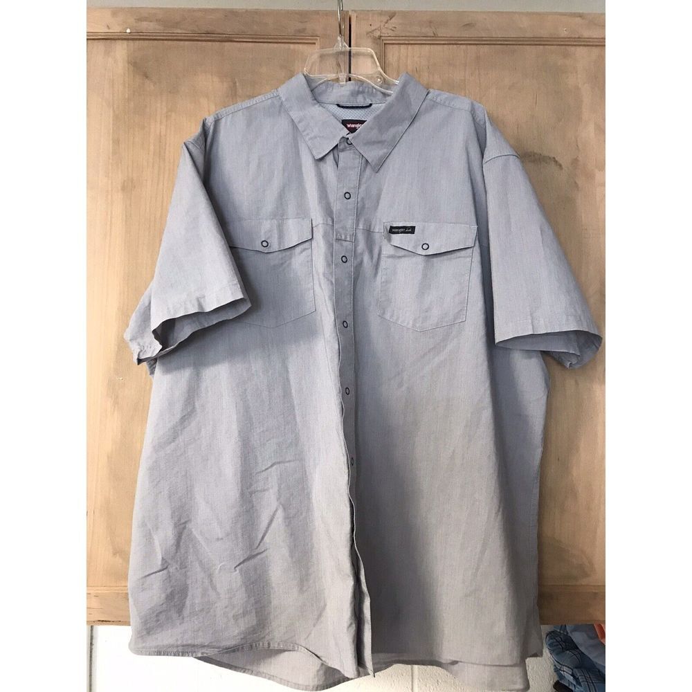 Wrangler Outdoor SS Snap Button Reg Fit 3XL